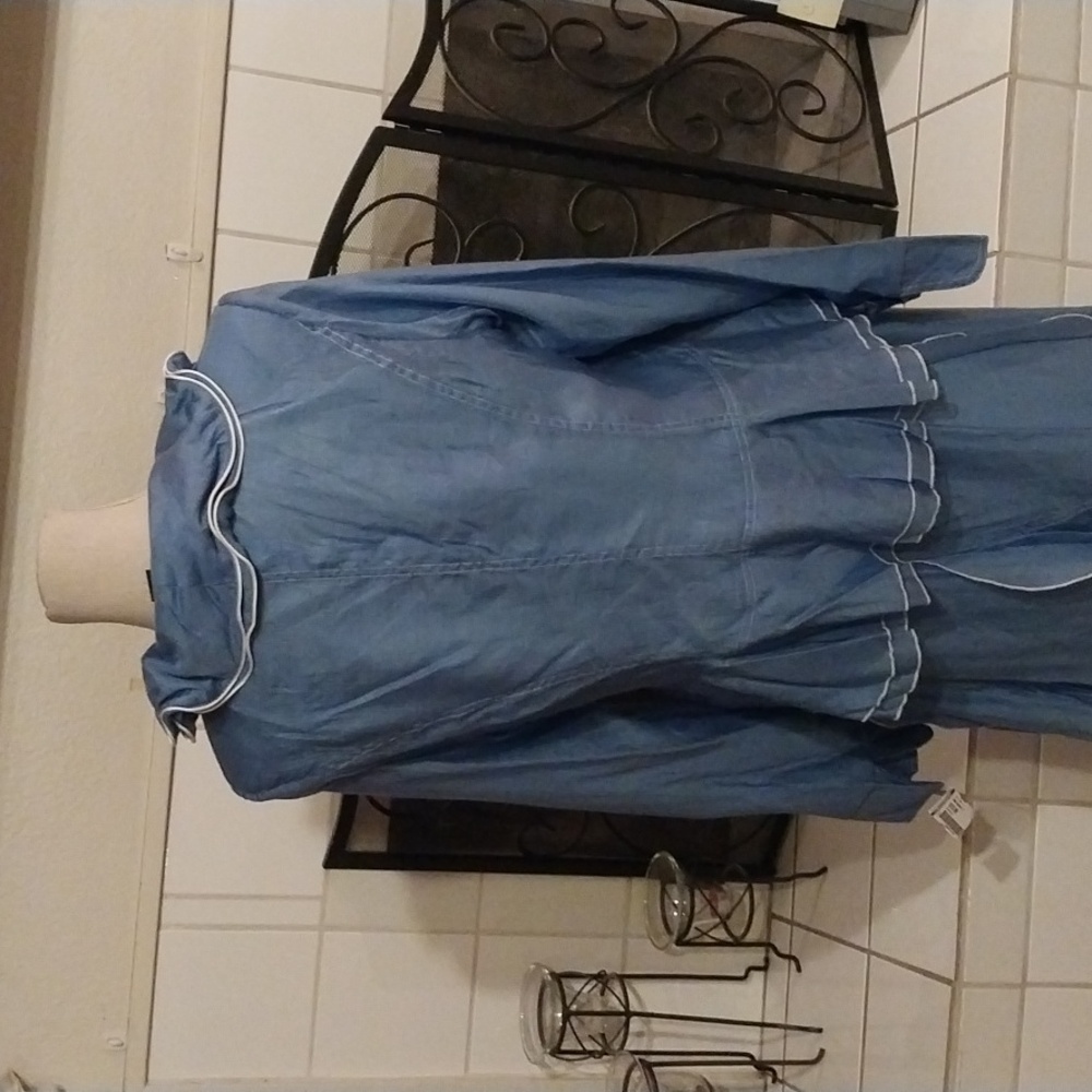 Ashro Blue Ruffled Dress Set - Picture 4 of 5